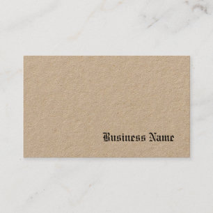 Premium Real Kraft Paper Elegant Template Nostalgy Business Card