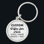 Premium Round Keychain Custom Gifts for Him<br><div class="desc">Custom Gifts for Him personalised Premium Round Keychain. Upload logo,  photo,  image,  design and add your own text to make your own personalised birthday,  Christmas,  Father's Day,  Valentine's Day celebration,  office gifts for him (man,  men,  husband,  boyfriend,  father,  dad,  young man,  son).</div>