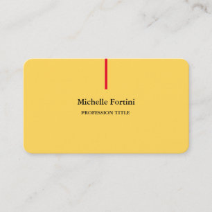Premium Silk Elegant Plain Minimalist Yellow Business Card