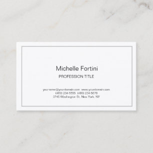 Premium Silk Elegant Plain Simple Minimalist Business Card