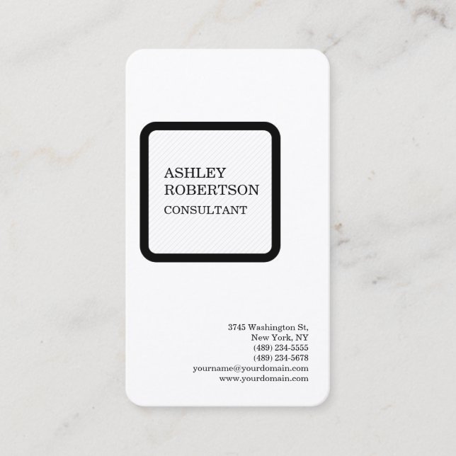 Premium Silk Luxury Modern Professional Minimalist Business Card (Front)