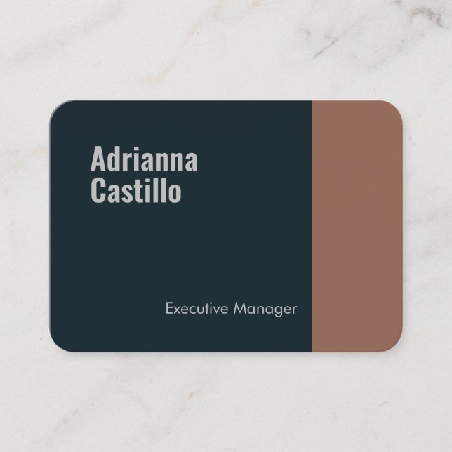 Premium Silk Minimalist Modern Plain Bold Text Business Card (Front)