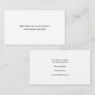Premium Silk Minimalist Professional Social Media Business Card