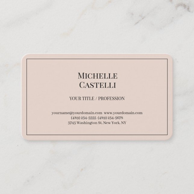 Premium Silk Professional Unique Classical Simple Business Card (Front)