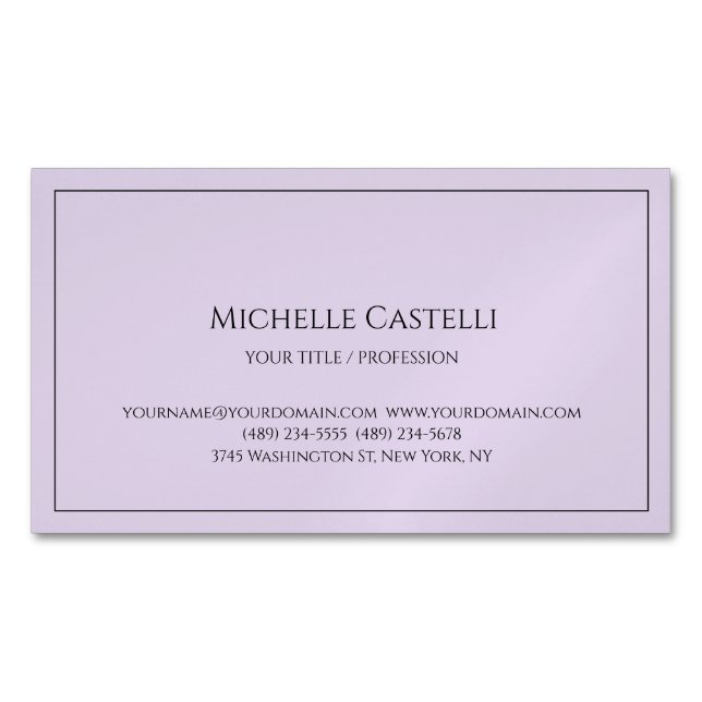 Premium Silk Professional Unique Classical Simple Magnetic Business Card (Front)