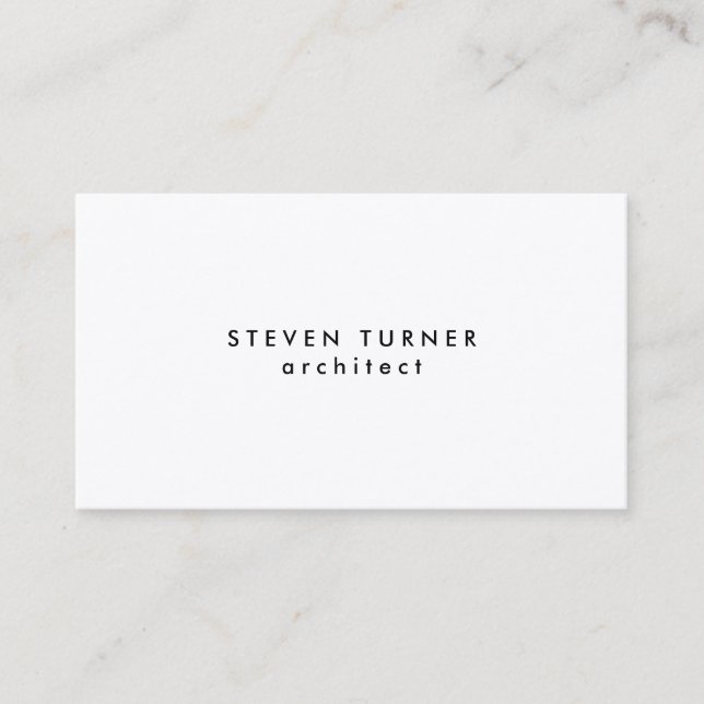 Premium Silk Trendy Minimalist Professional Business Card (Front)