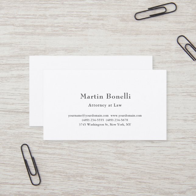 Premium Silk Unique Classical Personalised Custom Business Card (Front/Back In Situ)