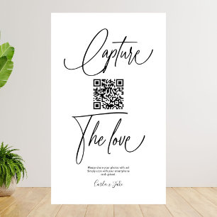 Premium Simple Share Wedding Photos With QR Code Enclosure Card