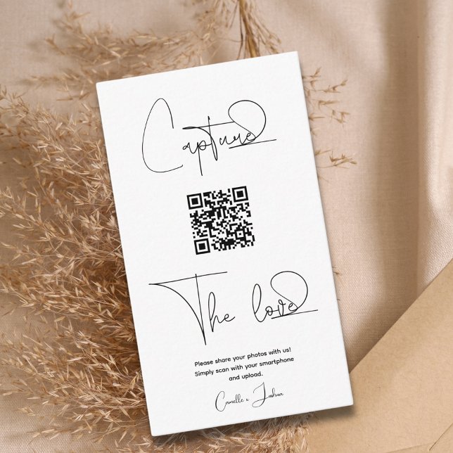 Premium Simple Share Wedding Photos With QR Code Enclosure Card (Creator Uploaded)