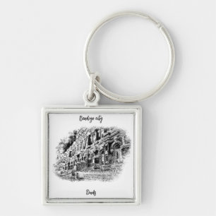 Premium Square Keychain, Large (5.08 cm) Key Ring