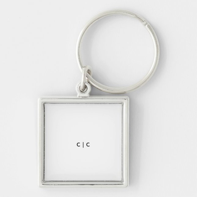 Premium Square, Small Key Ring (Front)