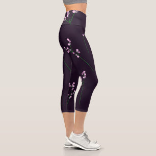 Premium Stylish Flowers Bouquet Capri Leggings
