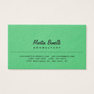 Premium Thick Emerald Green Plain Profile Card