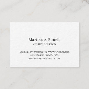 Premium Thick Unique Elegant Plain Simple Special Business Card