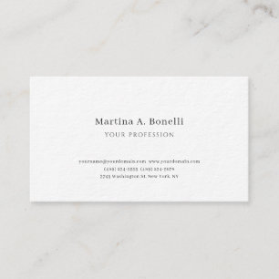 Premium Thick Unique Elegant Plain Simple Special Business Card
