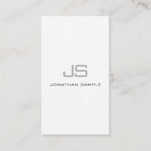 Premium Thick Vertical Modern Template Monogram Business Card