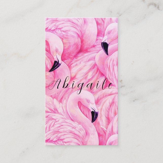 Premium Vector Flamingo Bussiness Card (Front)