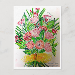 Premium Wrapped Canvas (Gloss) Gerberas Postcard