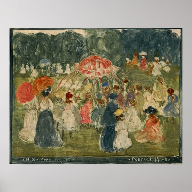 Prendergast - Central Park 1901 Poster (Front)