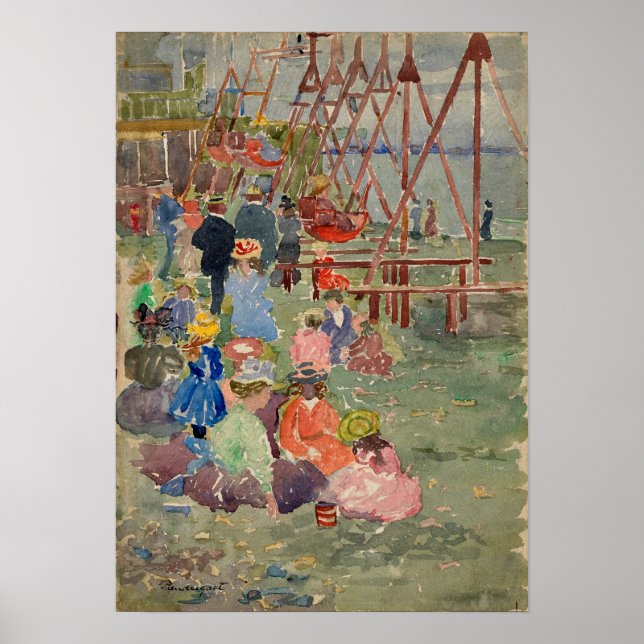 Prendergast - Swings Revere Beach Poster (Front)