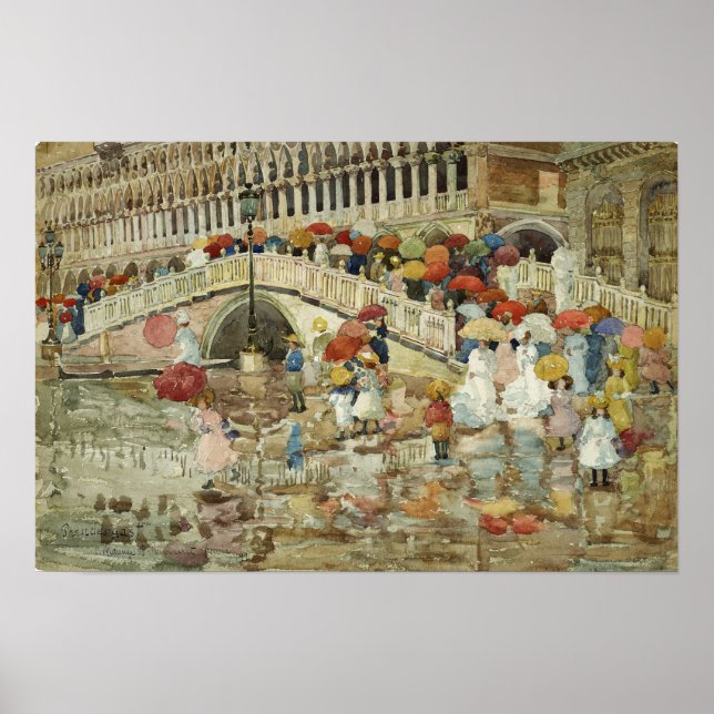 Prendergast - Umbrellas In The Rain Poster (Front)