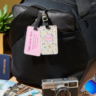 prénom personnalisé, personalised name luggage tag