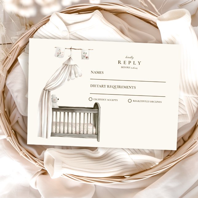 Prep the Nest Baby Shower RSVP Card (Creator Uploaded)