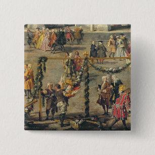 Preparation For the Firework Display 15 Cm Square Badge