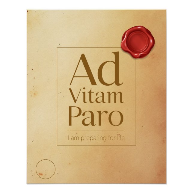 Preparation Latin Quote Poster (Front)