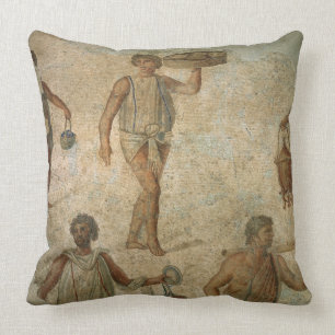 Preparations for a banquet, fragment of marble, li cushion