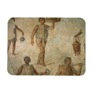 Preparations for a banquet, fragment of marble, li magnet