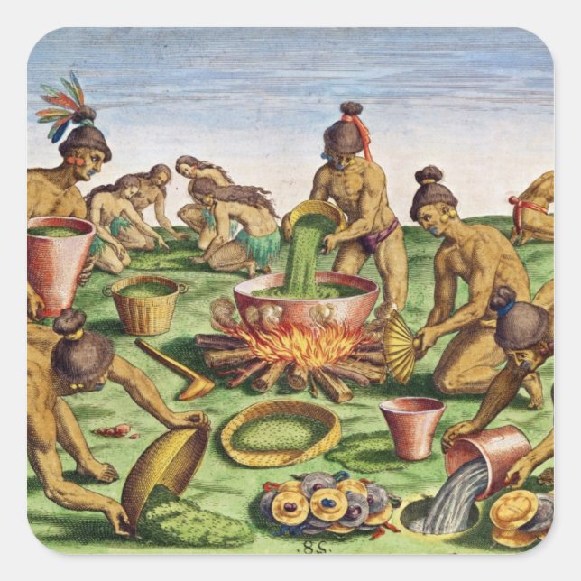 Preparations for a Feast, from 'Brevis Square Sticker (Front)