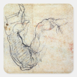 Preparatory Study for the Arm of Christ Square Sticker