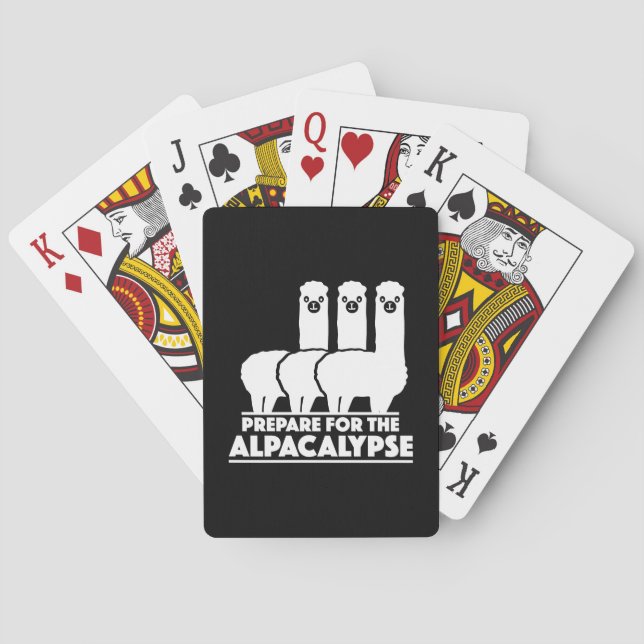 Prepare For The Alpacalypse Playing Cards (Back)