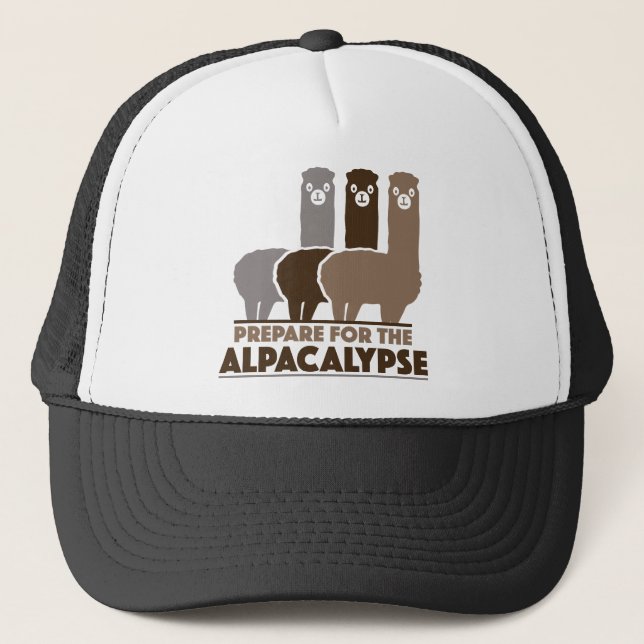 Prepare For The Alpacalypse Trucker Hat (Front)