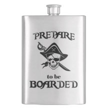 Prepare to be Boarded Black Pirate Skull
