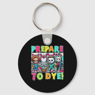 Prepare To Groovy Dye Easter Horror Dyeing Eggs Key Ring