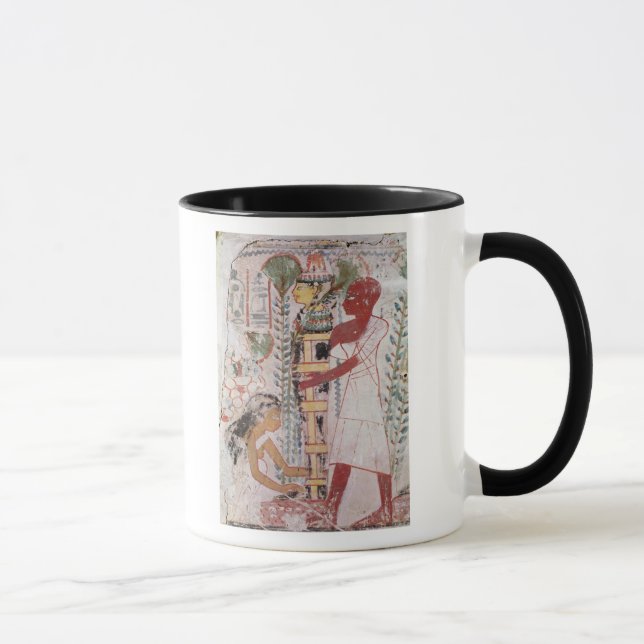 Preparing a mummy for a purification ceremony mug (Right)