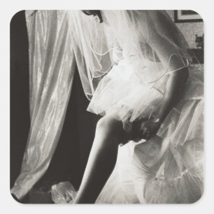 <Preparing> by Kim Koza Square Sticker