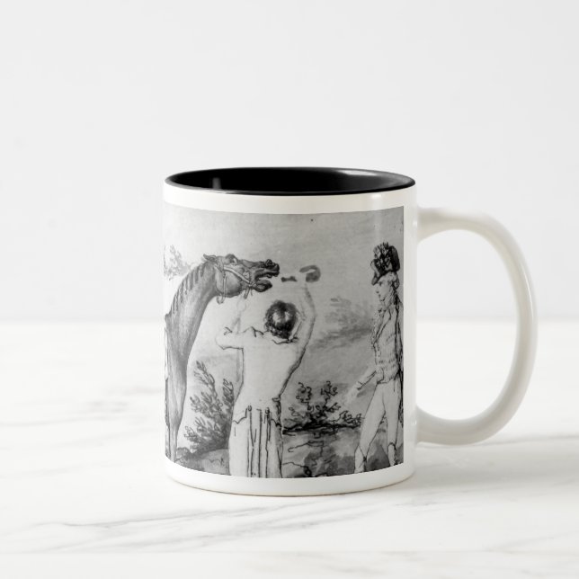 Preparing for a Race Two-Tone Coffee Mug (Right)