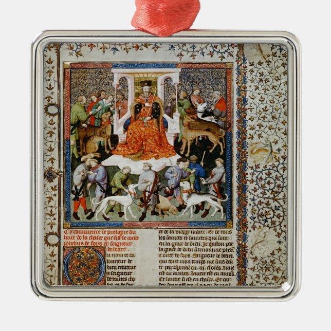 Preparing for the hunt metal tree decoration (Front)