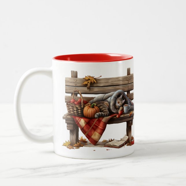 Preparing my Halloween potion Two-Tone Coffee Mug (Left)