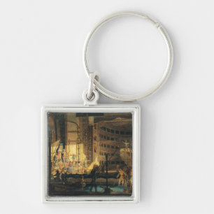 Preparing Scenery in a Theatre Key Ring