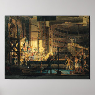 Preparing Scenery in a Theatre Poster