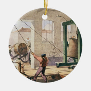 Preparing the Cable, from 'The Atlantic Telegraph' Ceramic Ornament