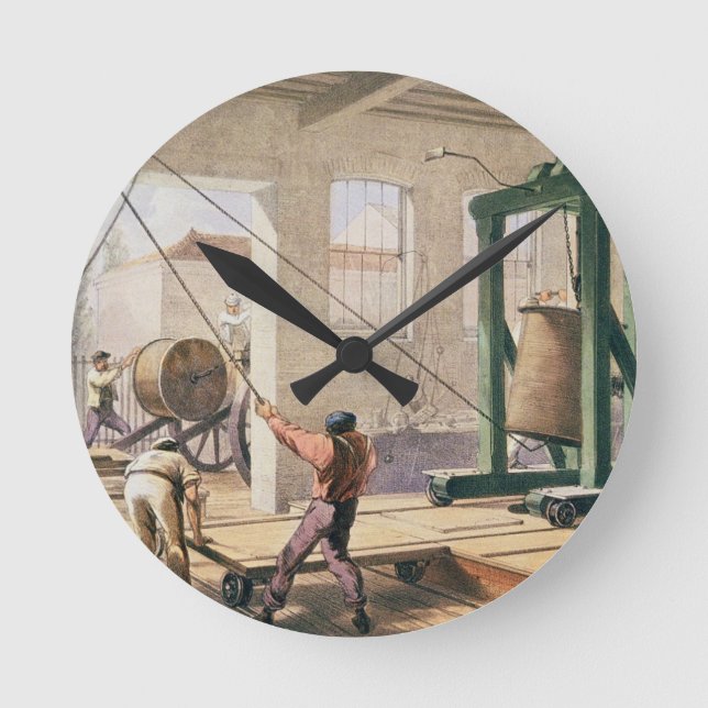Preparing the Cable, from 'The Atlantic Telegraph' Round Clock (Front)