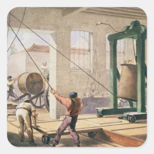 Preparing the Cable, from 'The Atlantic Telegraph' Square Sticker