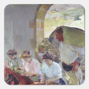 Preparing the Dry Grapes, 1890 Square Sticker
