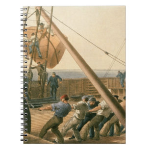 Preparing to launch one of the large buoys, August Notebook