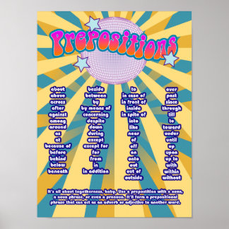 Prepositions Poster